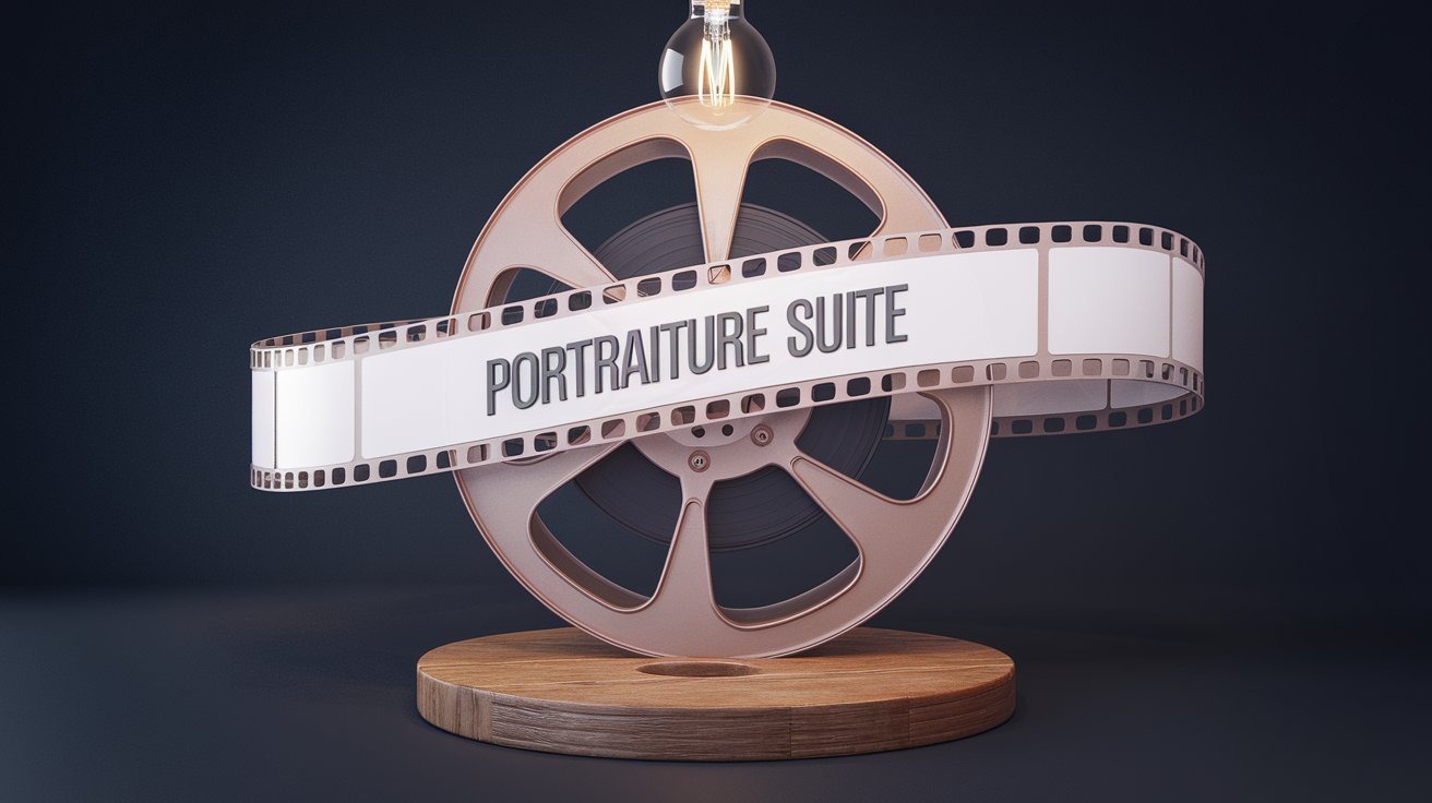 a 3d design of a film reel with the